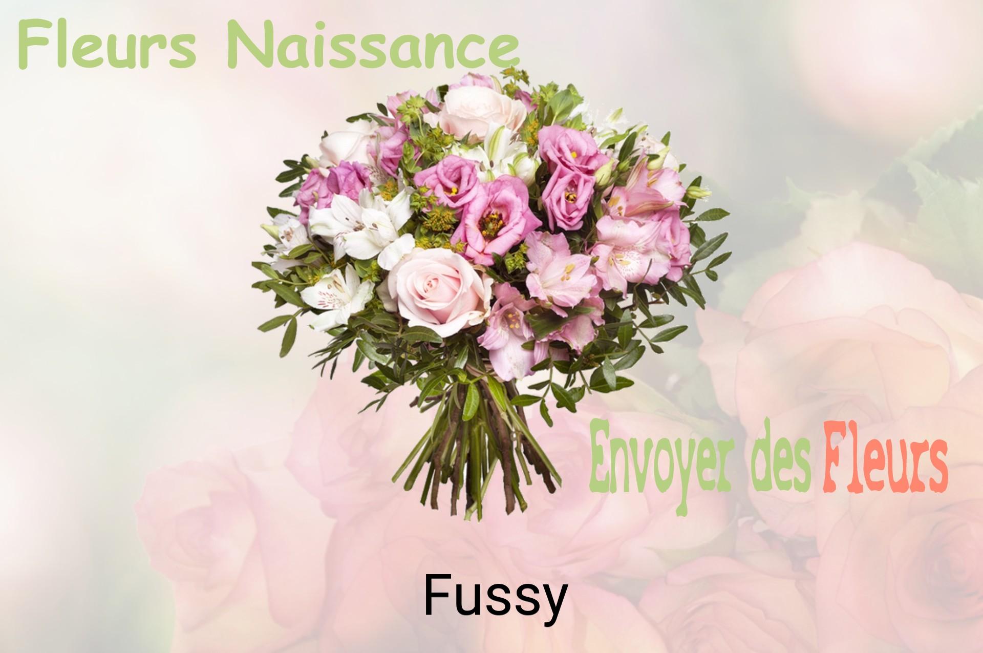 Bouquet de fleurs de naissance livré à Fussy